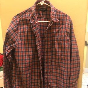 Lands’ End plaid button down